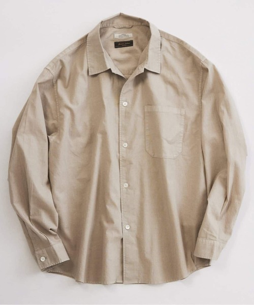 JOURNAL STANDARD relume(ジャーナルスタンダード レリューム)の「JAMES FABRIC コットンリネン ガーメントダイ シャツ(シャツ/ブラウス・メンズ・ブラック/ホワイト/グリーン/ベージュ/ネイビー・MEDIUM/LARGE)」の3枚目の写真