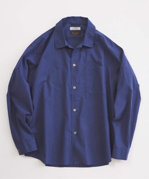 JOURNAL STANDARD relume(ジャーナルスタンダード レリューム)の「JAMES FABRIC コットンリネン ガーメントダイ シャツ(シャツ/ブラウス・メンズ・ブラック/ホワイト/グリーン/ベージュ/ネイビー・MEDIUM/LARGE)」の5枚目の写真