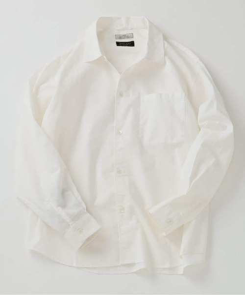 JOURNAL STANDARD relume(ジャーナルスタンダード レリューム)の「JAMES FABRIC コットンリネン ガーメントダイ シャツ(シャツ/ブラウス・メンズ・ブラック/ホワイト/グリーン/ベージュ/ネイビー・MEDIUM/LARGE)」の1枚目の写真