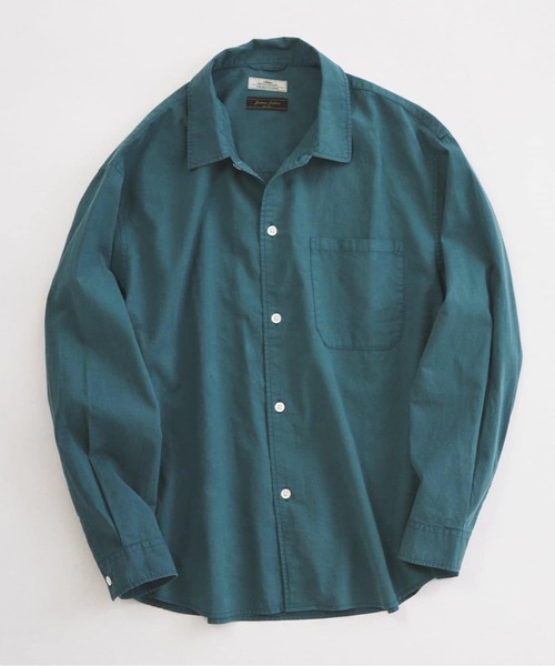 JOURNAL STANDARD relume(ジャーナルスタンダード レリューム)の「JAMES FABRIC コットンリネン ガーメントダイ シャツ(シャツ/ブラウス・メンズ・ブラック/ホワイト/グリーン/ベージュ/ネイビー・MEDIUM/LARGE)」の4枚目の写真