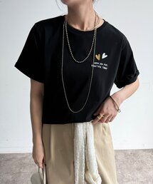【WEB限定】ハート×ロゴ刺繍TEE