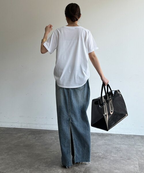 DouDou(ドゥドゥ)の「【WEB限定】ハート×ロゴ刺繍TEE(Tシャツ/カットソー・レディース・ブラック/オフホワイト/ブラウン・FREE)」の8枚目の写真