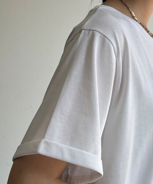 DouDou(ドゥドゥ)の「【WEB限定】ハート×ロゴ刺繍TEE(Tシャツ/カットソー・レディース・ブラック/オフホワイト/ブラウン・FREE)」の19枚目の写真