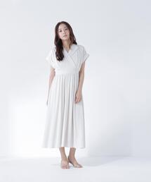 NATURAL BEAUTY BASIC | カシュクールフレンチスリーブワンピース(ワンピース)