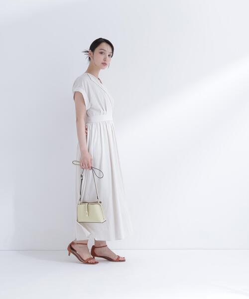 NATURAL BEAUTY BASIC(ナチュラルビューティーベーシック)の「カシュクールフレンチスリーブワンピース(ワンピース・レディース・ネイビー/ブルー/オフホワイト・P/S/SMALL/MEDIUM)」の20枚目の写真
