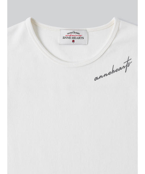 ANNEHEARTS(アンハーツ)の「Slim Modal lettering Tee_IVORY(Tシャツ/カットソー・レディース・その他・FREE)」の6枚目の写真