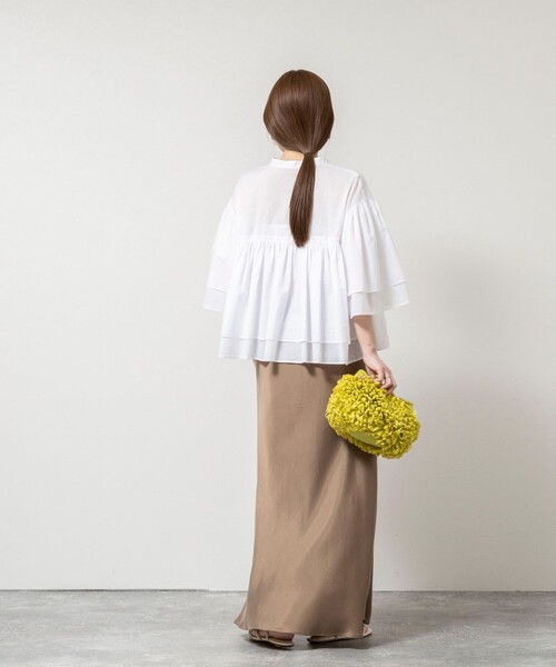 NOLLEY’S Sophi(ノーリーズソフィ)の「ウォッシャブルコットンティアードブラウス(シャツ/ブラウス・レディース・ピンク/ホワイト/ネイビー/サックスブルー・38)」の8枚目の写真