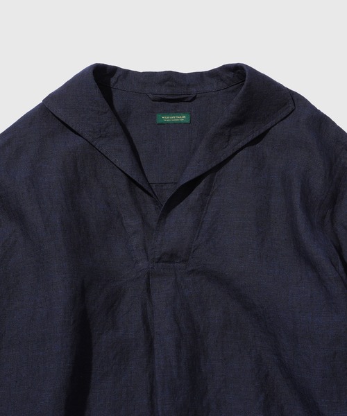 WILD LIFE TAILOR Adam et Rope'(ワイルドテーラーアダムエロペ )の「LINEN SKIPPER SHIRT(その他トップス・メンズ・ベージュ/ネイビー・L/M)」の3枚目の写真