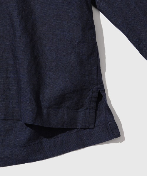 WILD LIFE TAILOR Adam et Rope'(ワイルドテーラーアダムエロペ )の「LINEN SKIPPER SHIRT(その他トップス・メンズ・ベージュ/ネイビー・L/M)」の6枚目の写真