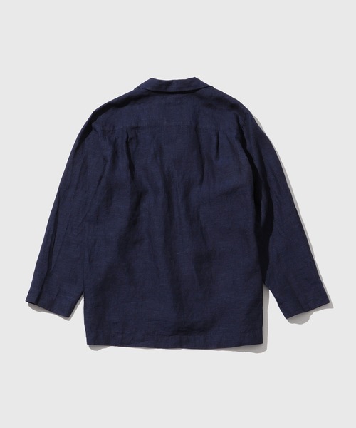 WILD LIFE TAILOR Adam et Rope'(ワイルドテーラーアダムエロペ )の「LINEN SKIPPER SHIRT(その他トップス・メンズ・ベージュ/ネイビー・L/M)」の8枚目の写真