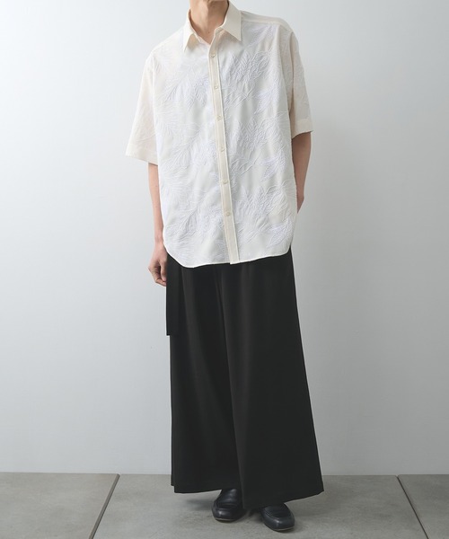 UJOH HOMME】Full Open Half Sleeve Shirt（シャツ/ブラウス）｜UJOH