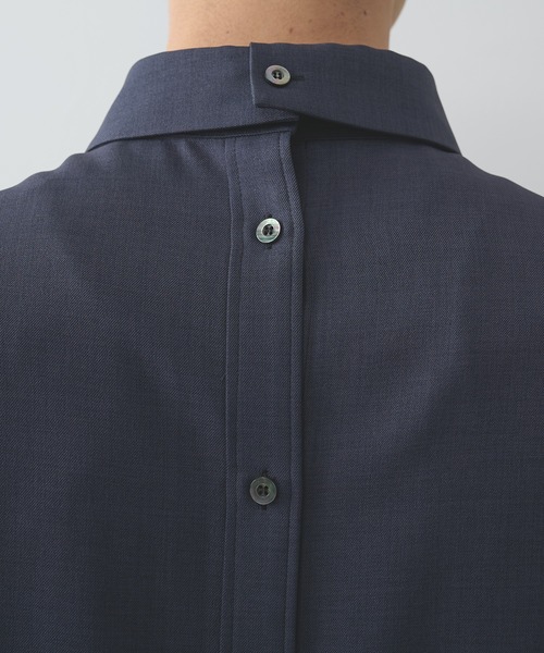 UJOH（ウジョー）の「【UJOH HOMME】Full Open Half Sleeve Shirt（シャツ/ブラウス・メンズ・クリーム/ネイビー・5/4）」の15枚目の写真
