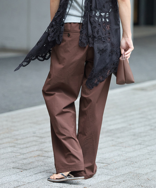 JOURNAL STANDARD(ジャーナルスタンダード)の「《追加4》【撥水/接触冷感/洗える/UVカット】リネンナイロンストレッチワイドパンツ(その他パンツ・レディース・グレー/ブラウン系その他/ブラック/ベージュ・40/34/38/36)」の7枚目の写真