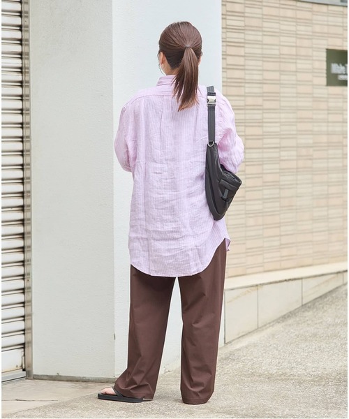 JOURNAL STANDARD(ジャーナルスタンダード)の「《追加4》【撥水/接触冷感/洗える/UVカット】リネンナイロンストレッチワイドパンツ(その他パンツ・レディース・グレー/ブラウン系その他/ブラック/ベージュ・40/34/38/36)」の12枚目の写真