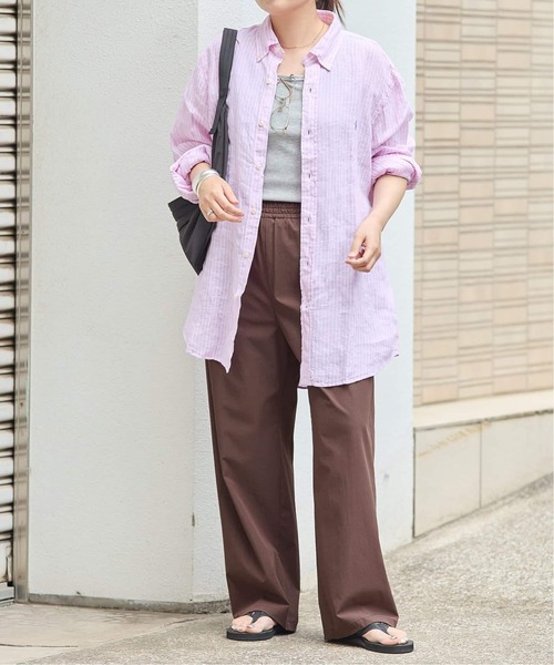 JOURNAL STANDARD(ジャーナルスタンダード)の「《追加4》【撥水/接触冷感/洗える/UVカット】リネンナイロンストレッチワイドパンツ(その他パンツ・レディース・グレー/ブラウン系その他/ブラック/ベージュ・40/34/38/36)」の13枚目の写真