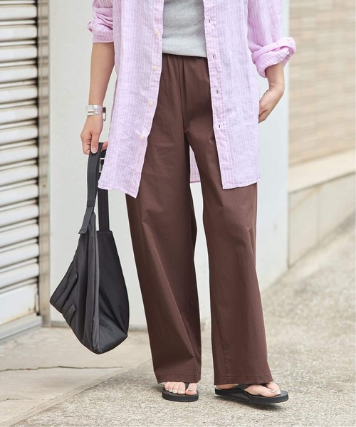 JOURNAL STANDARD(ジャーナルスタンダード)の「《追加4》【撥水/接触冷感/洗える/UVカット】リネンナイロンストレッチワイドパンツ(その他パンツ・レディース・グレー/ブラウン系その他/ブラック/ベージュ・40/34/38/36)」の15枚目の写真