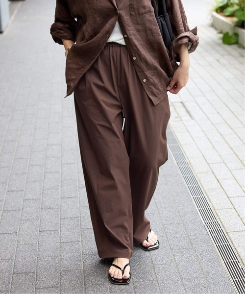 JOURNAL STANDARD(ジャーナルスタンダード)の「《追加4》【撥水/接触冷感/洗える/UVカット】リネンナイロンストレッチワイドパンツ(その他パンツ・レディース・グレー/ブラウン系その他/ブラック/ベージュ・40/34/38/36)」の21枚目の写真