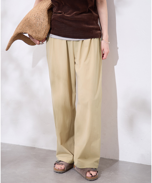 JOURNAL STANDARD（ジャーナルスタンダード）の「《追加4》【撥水/接触冷感/洗える/UVカット】リネンナイロンストレッチワイドパンツ（その他パンツ・レディース・グレー/ブラウン系その他/ブラック/ベージュ・40/34/38/36）」の5枚目の写真