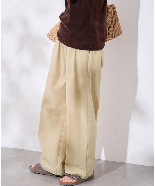 JOURNAL STANDARD（ジャーナルスタンダード）の「《追加4》【撥水/接触冷感/洗える/UVカット】リネンナイロンストレッチワイドパンツ（その他パンツ・レディース・グレー/ブラウン系その他/ブラック/ベージュ・40/34/38/36）」の6枚目の写真