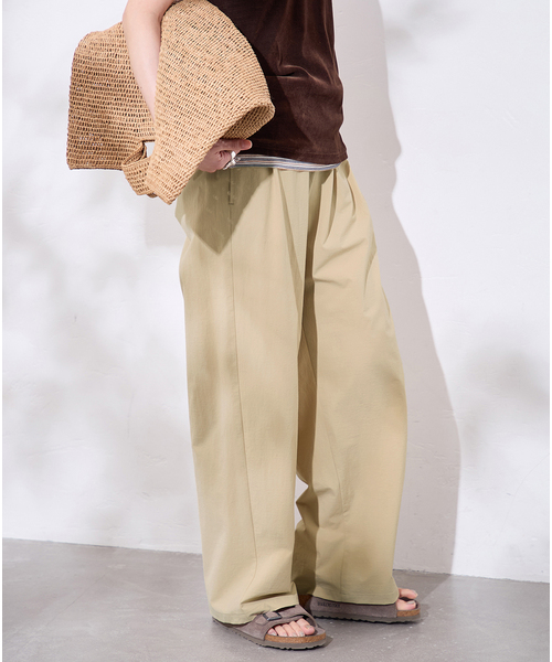JOURNAL STANDARD（ジャーナルスタンダード）の「《追加4》【撥水/接触冷感/洗える/UVカット】リネンナイロンストレッチワイドパンツ（その他パンツ・レディース・グレー/ブラウン系その他/ブラック/ベージュ・40/34/38/36）」の8枚目の写真
