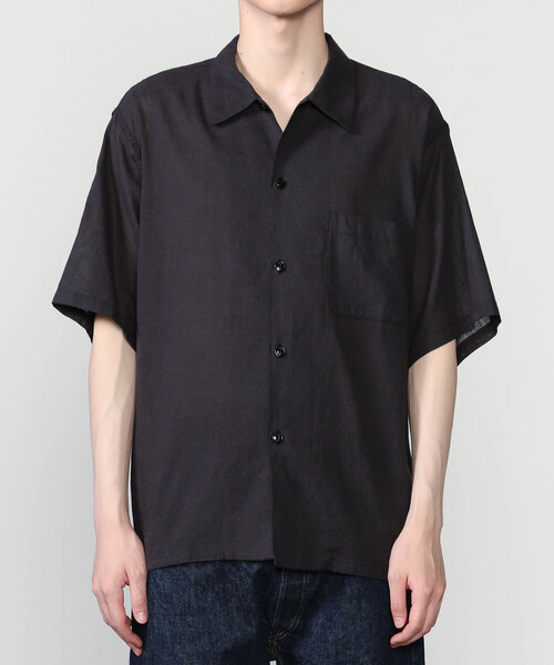 GOLD（ゴールド）の「gold | オックスフォード 半袖オープンカラーシャツ MEN（シャツ/ブラウス・メンズ・ブラック・M/L）」の12枚目の写真