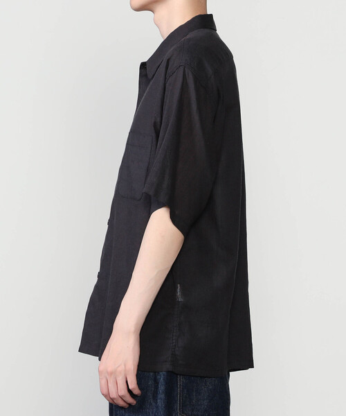 GOLD（ゴールド）の「gold | オックスフォード 半袖オープンカラーシャツ MEN（シャツ/ブラウス・メンズ・ブラック・M/L）」の11枚目の写真