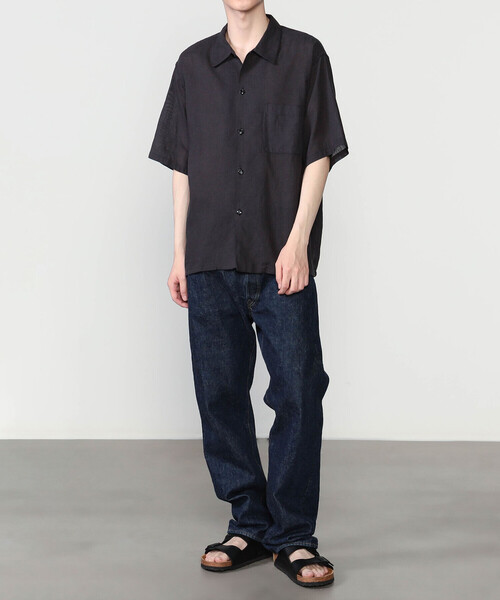 GOLD（ゴールド）の「gold | オックスフォード 半袖オープンカラーシャツ MEN（シャツ/ブラウス・メンズ・ブラック・M/L）」の9枚目の写真
