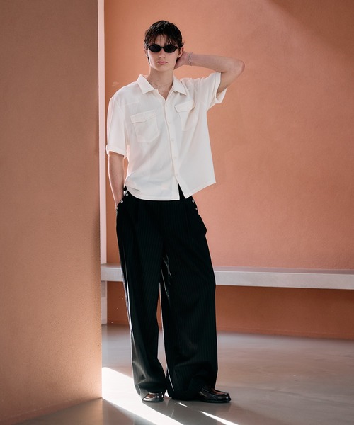 Adoon plain(アドーンプレーン)の「CREPE WESTERN DESIGN SHIRT / 楊柳ウエスタンデザインシャツ(シャツ/ブラウス・メンズ・アイボリー/ライトブルー/ボルドー・MEDIUM/LARGE)」の7枚目の写真