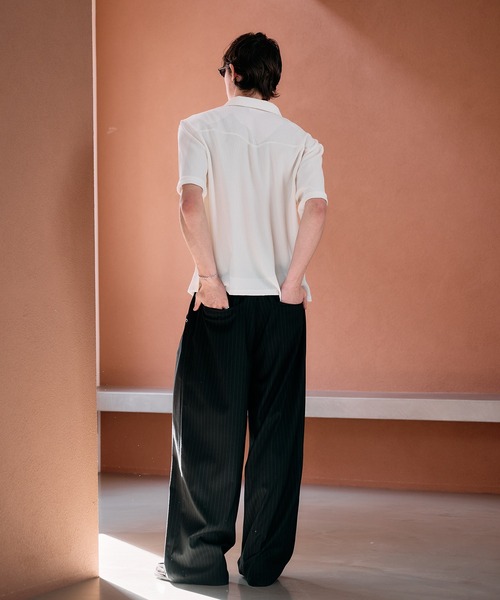Adoon plain(アドーンプレーン)の「CREPE WESTERN DESIGN SHIRT / 楊柳ウエスタンデザインシャツ(シャツ/ブラウス・メンズ・アイボリー/ライトブルー/ボルドー・MEDIUM/LARGE)」の9枚目の写真