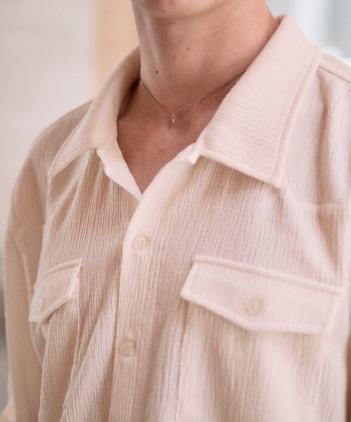 Adoon plain(アドーンプレーン)の「CREPE WESTERN DESIGN SHIRT / 楊柳ウエスタンデザインシャツ(シャツ/ブラウス・メンズ・アイボリー/ライトブルー/ボルドー・MEDIUM/LARGE)」の12枚目の写真