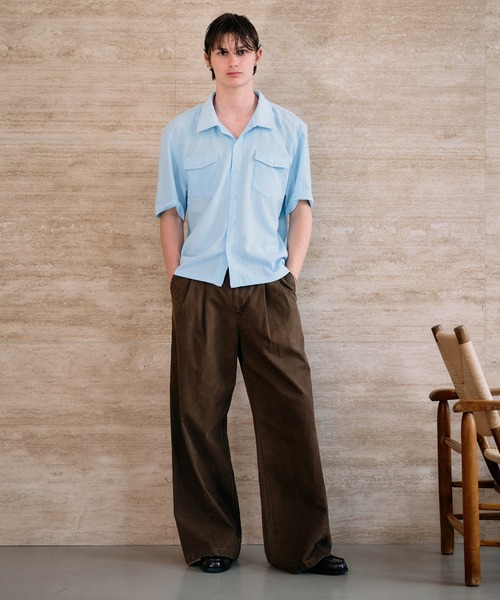 Adoon plain(アドーンプレーン)の「CREPE WESTERN DESIGN SHIRT / 楊柳ウエスタンデザインシャツ(シャツ/ブラウス・メンズ・アイボリー/ライトブルー/ボルドー・MEDIUM/LARGE)」の22枚目の写真