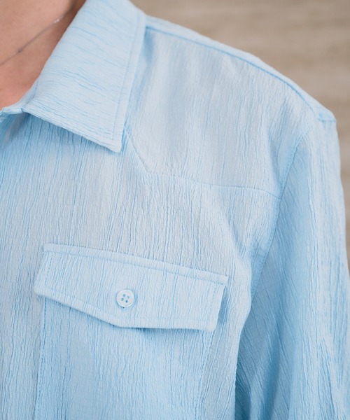 Adoon plain(アドーンプレーン)の「CREPE WESTERN DESIGN SHIRT / 楊柳ウエスタンデザインシャツ(シャツ/ブラウス・メンズ・アイボリー/ライトブルー/ボルドー・MEDIUM/LARGE)」の18枚目の写真