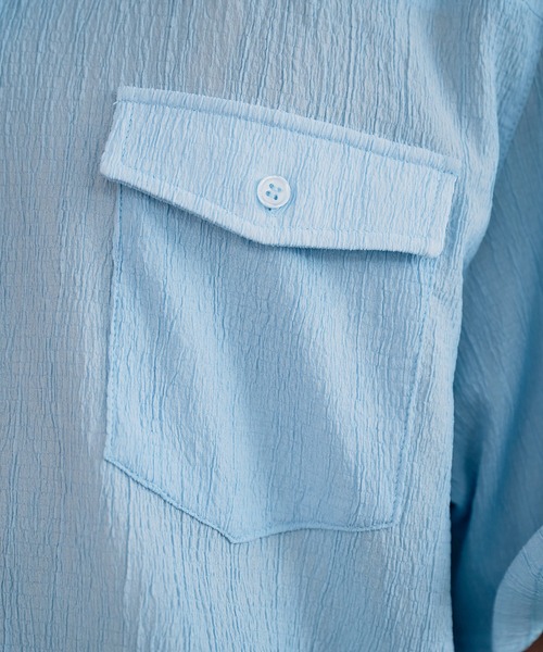 Adoon plain(アドーンプレーン)の「CREPE WESTERN DESIGN SHIRT / 楊柳ウエスタンデザインシャツ(シャツ/ブラウス・メンズ・アイボリー/ライトブルー/ボルドー・MEDIUM/LARGE)」の19枚目の写真
