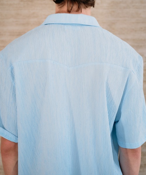 Adoon plain(アドーンプレーン)の「CREPE WESTERN DESIGN SHIRT / 楊柳ウエスタンデザインシャツ(シャツ/ブラウス・メンズ・アイボリー/ライトブルー/ボルドー・MEDIUM/LARGE)」の20枚目の写真