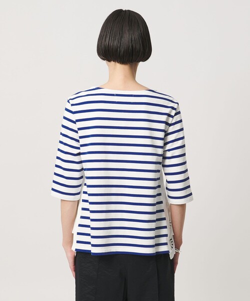 MUVEIL（ミュベール）の「【別注】＜MUVEIL＞６分袖 レース ボーダー カットソー ‐united LOVE project 2026（Tシャツ/カットソー・レディース・ホワイト・38）」の7枚目の写真