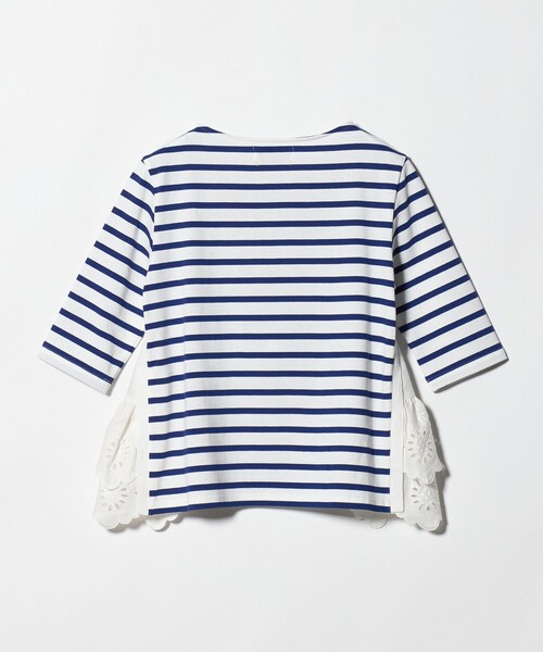 MUVEIL（ミュベール）の「【別注】＜MUVEIL＞６分袖 レース ボーダー カットソー ‐united LOVE project 2026（Tシャツ/カットソー・レディース・ホワイト・38）」の9枚目の写真