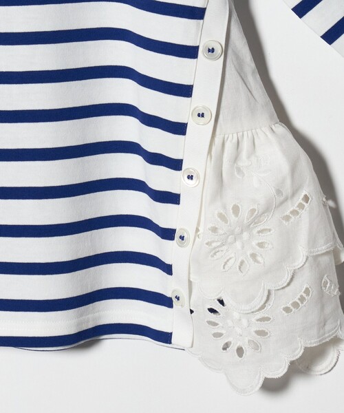 MUVEIL（ミュベール）の「【別注】＜MUVEIL＞６分袖 レース ボーダー カットソー ‐united LOVE project 2026（Tシャツ/カットソー・レディース・ホワイト・38）」の12枚目の写真