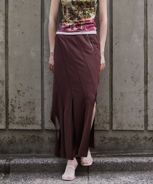 MAISON SPECIAL(メゾンスペシャル)の「Big Fringe Skirt/ビックフリンジスカート(スカート・レディース・ブラウン/ブラック/ブルー・36/38)」の6枚目の写真