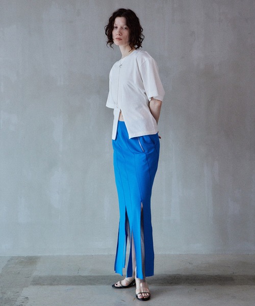 MAISON SPECIAL(メゾンスペシャル)の「Big Fringe Skirt/ビックフリンジスカート(スカート・レディース・ブラウン/ブラック/ブルー・36/38)」の17枚目の写真