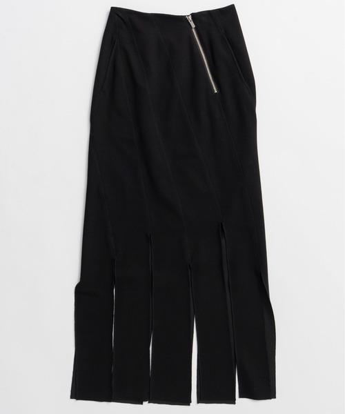 MAISON SPECIAL(メゾンスペシャル)の「Big Fringe Skirt/ビックフリンジスカート(スカート・レディース・ブラウン/ブラック/ブルー・36/38)」の14枚目の写真