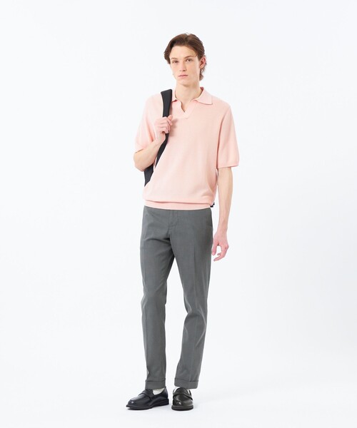 MACKINTOSH PHILOSOPHY(マッキントッシュ フィロソフィー)の「スキッパーポロ フラッフィーニット(ポロシャツ・メンズ・ブルー系その他3/ピンク系その他2/ブラウン/ネイビー・38/40)」の5枚目の写真