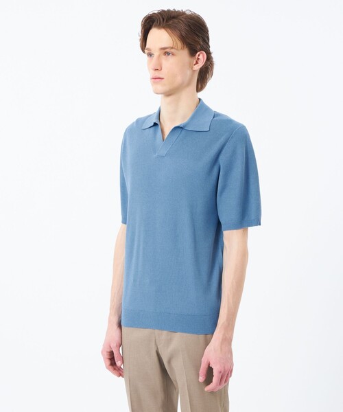 MACKINTOSH PHILOSOPHY(マッキントッシュ フィロソフィー)の「スキッパーポロ フラッフィーニット(ポロシャツ・メンズ・ブルー系その他3/ピンク系その他2/ブラウン/ネイビー・38/40)」の10枚目の写真