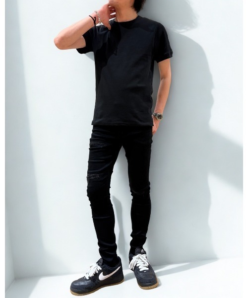 COOK JEANS(クックジーンズ)の「フライス半袖クルーTシャツ(Tシャツ/カットソー・メンズ・ホワイト/ライトグレー/ブラック/ネイビー・MEDIUM/LARGE/X-LARGE)」の7枚目の写真