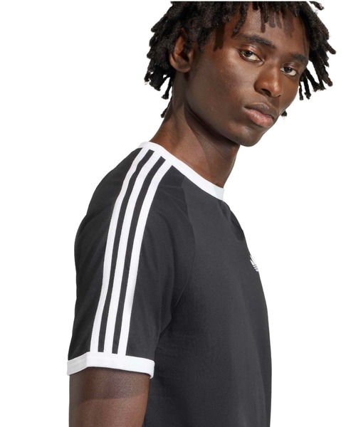 adidas(アディダス)の「adidas 3-STRIPES TEE / アディダス 3ストライプス Tシャツ(Tシャツ/カットソー・メンズ・ブラック・XL/L/M/S/XXL)」の5枚目の写真