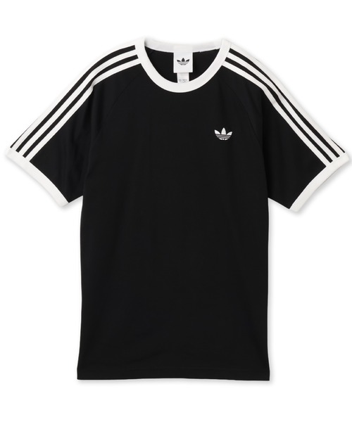 adidas(アディダス)の「adidas 3-STRIPES TEE / アディダス 3ストライプス Tシャツ(Tシャツ/カットソー・メンズ・ブラック・XL/L/M/S/XXL)」の4枚目の写真