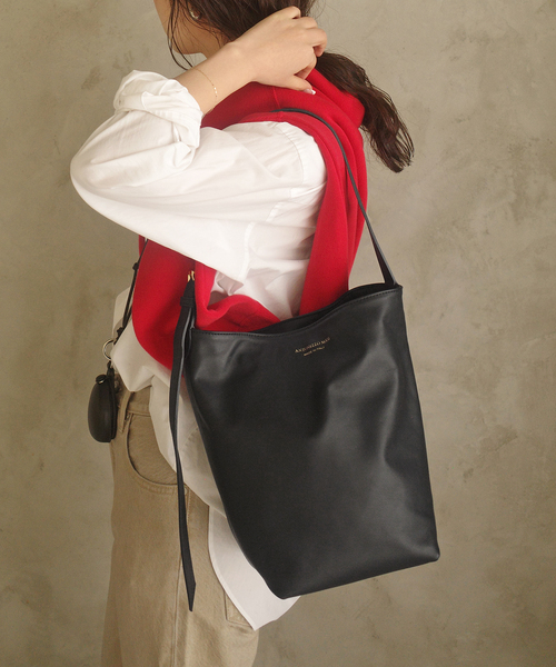 SLOBE IENA(スローブイエナ)の「《WEB限定/追加2》ANTONELLO MASI SLOBE別注 バケツバッグ LUANA(ショルダーバッグ・レディース・ブラック・FREE)」の1枚目の写真