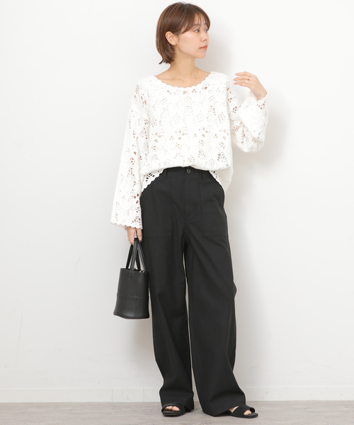 JOURNAL STANDARD relume(ジャーナルスタンダード レリューム)の「《一部WEB限定追加5》ワイドベイカーパンツ(カーゴパンツ・レディース・ネイビー/ベージュ/ブラック/カーキ/ブラウン・38/36/34/40)」の10枚目の写真