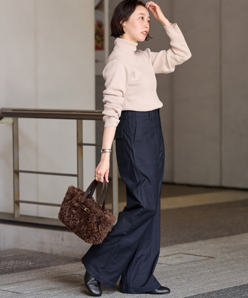 JOURNAL STANDARD relume（ジャーナルスタンダード　レリューム）の「《一部WEB限定追加5》ワイドベイカーパンツ（カーゴパンツ・レディース・ネイビー/ベージュ/ブラック/カーキ/ブラウン・38/36/34/40）」の14枚目の写真