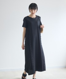 ROSIEE  レースライン布帛切替ワンピース