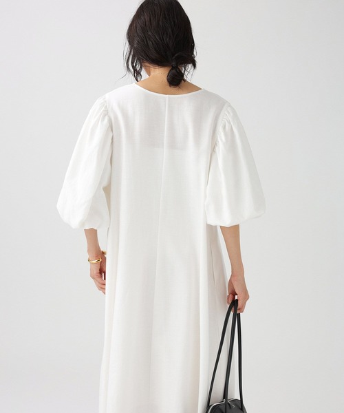 BABYLONE(バビロン)の「ボリュームスリーブマキシワンピース(ワンピース・レディース・ピンク/ブラウン/ホワイト・フリー)」の22枚目の写真